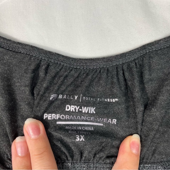 Bally Dark Gray Dri-Wik Performance Wear Sleeveless Athletic Tank Top Plus Size - Picture 5 of 5